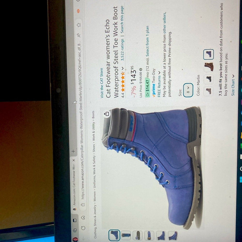 CAT women’s Echo steel toed boots